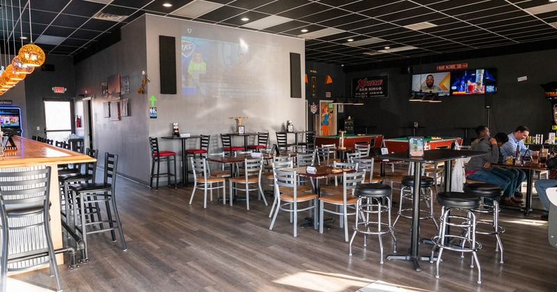 Interior, wide view, dining area