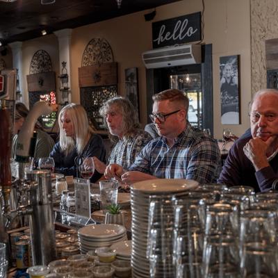 Inside bar at Happy Hour!.