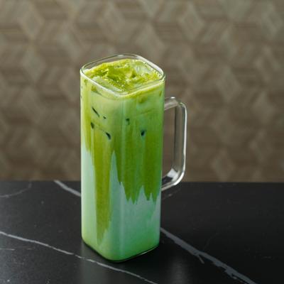 Iced matcha latte.