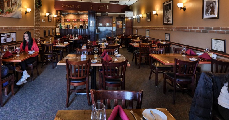 Interior, dining room, seating area