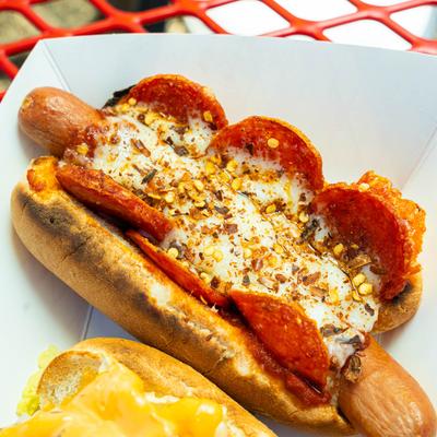 The Fuhgeddaboudit Pizza Dog.