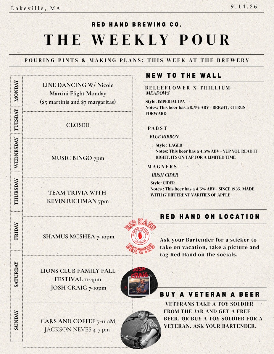The Weekly Pour, Red Hand Brewing Co.