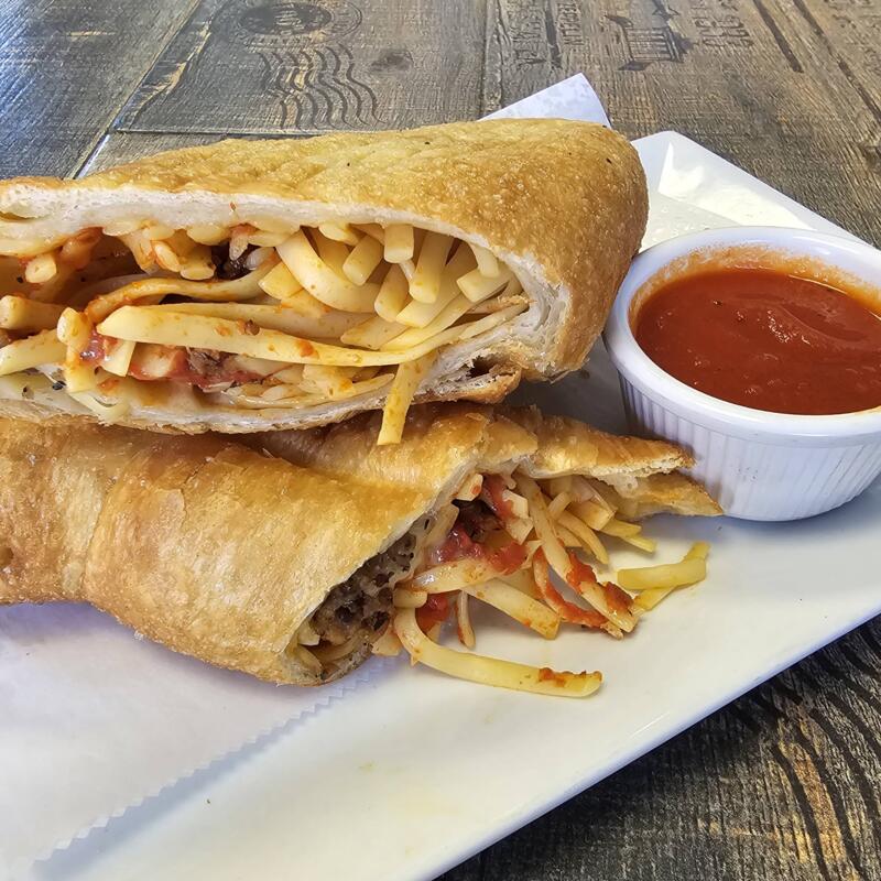 Deep Fried Spaghetti & Meatball Stick photo