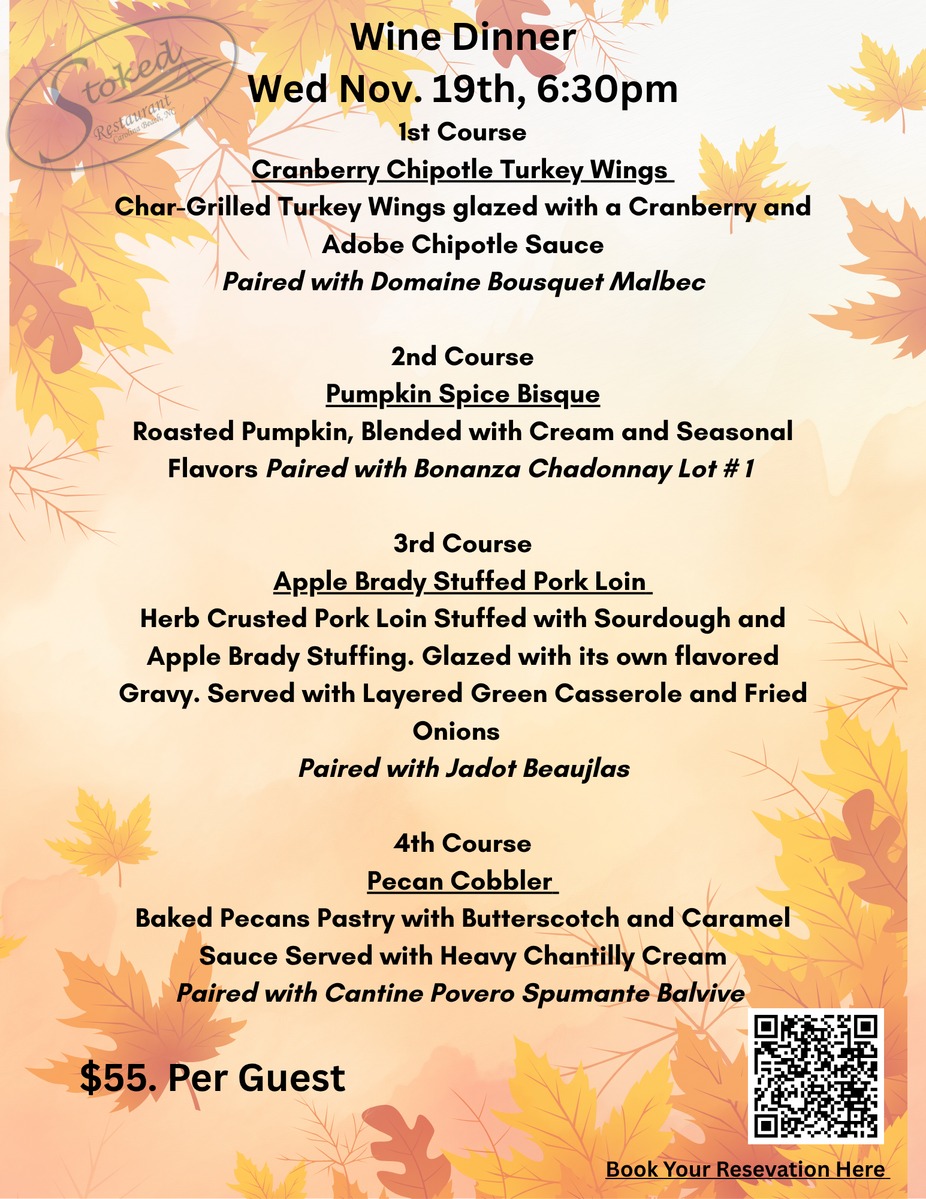 November 19th Wine Dinner event photo