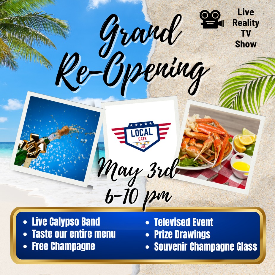 Grand Re-Opening Filmed Live for Local Eats USA Reality TV show event photo