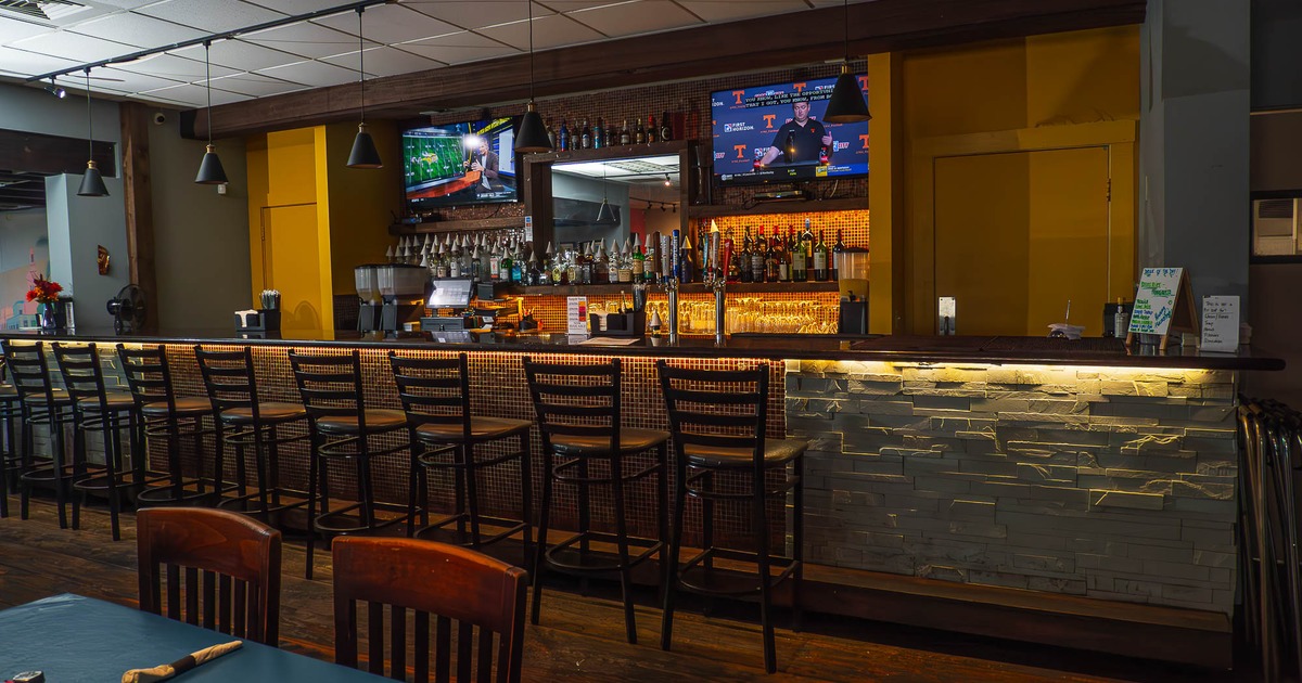 Interior, bar counter area
