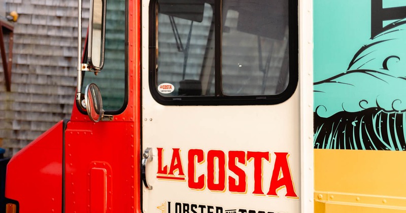 Exterior, colorful food truck