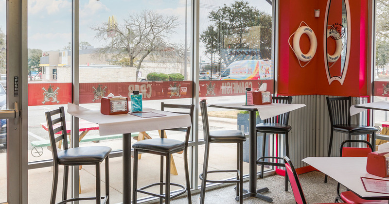 Interior, tables by the window