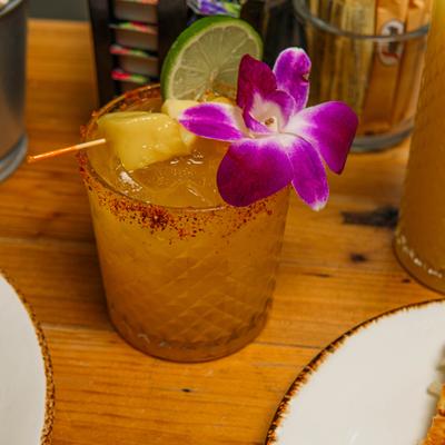 Mango Tajin Margarita cocktail.