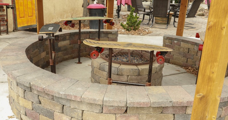 Exterior,  pavilion, fire place