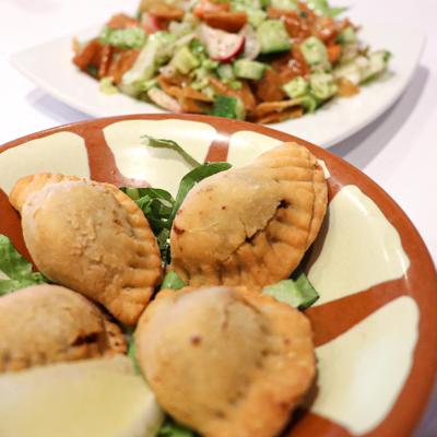 Rolled pastry with spices