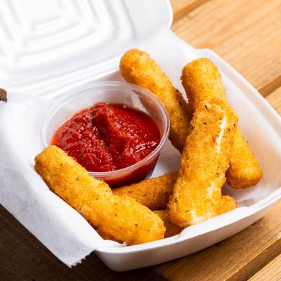 Mozzarella Sticks, with marinara sauce.