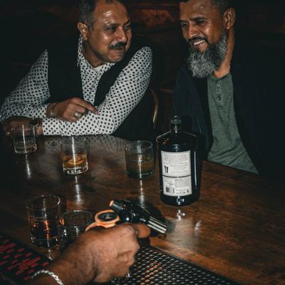 Customers having drinks.