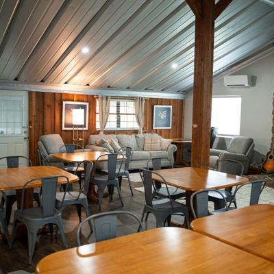 Interior, dining area.