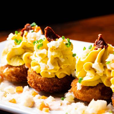 Fried Deviled Eggs.