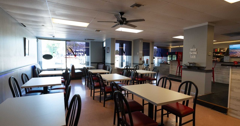 Interior, chairs and tables
