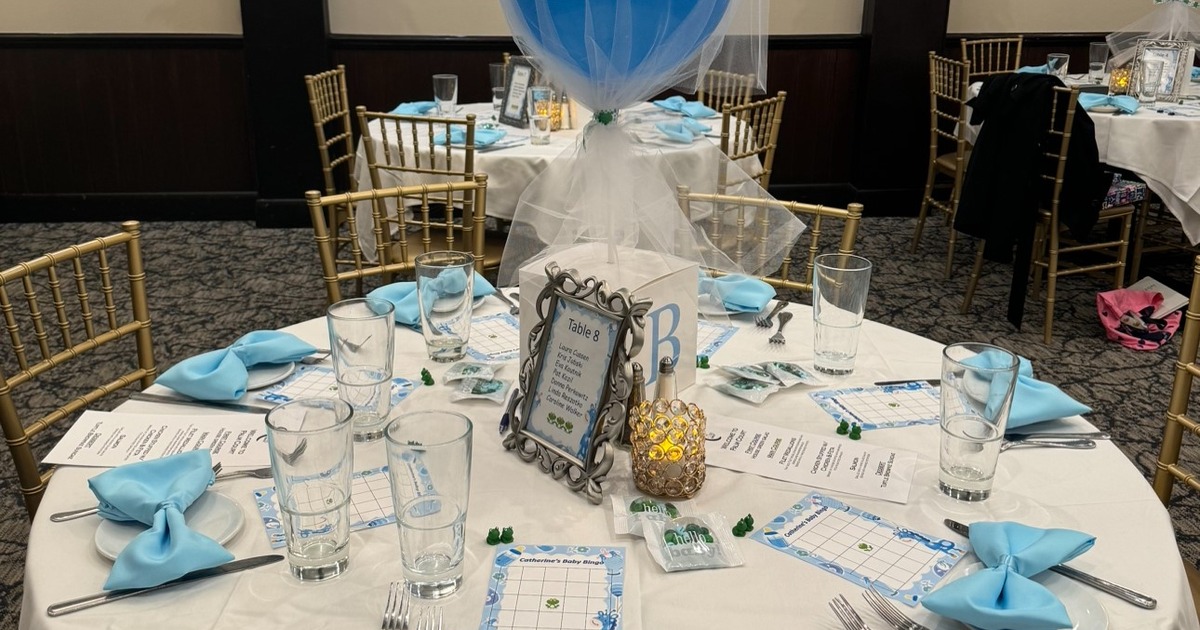 A table set for dining at a celebration