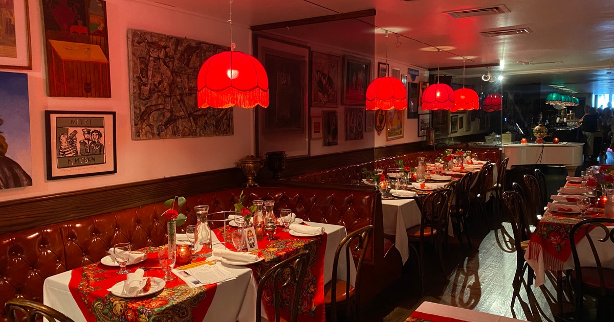 Nicely done interior dining area with set tables ready for guests