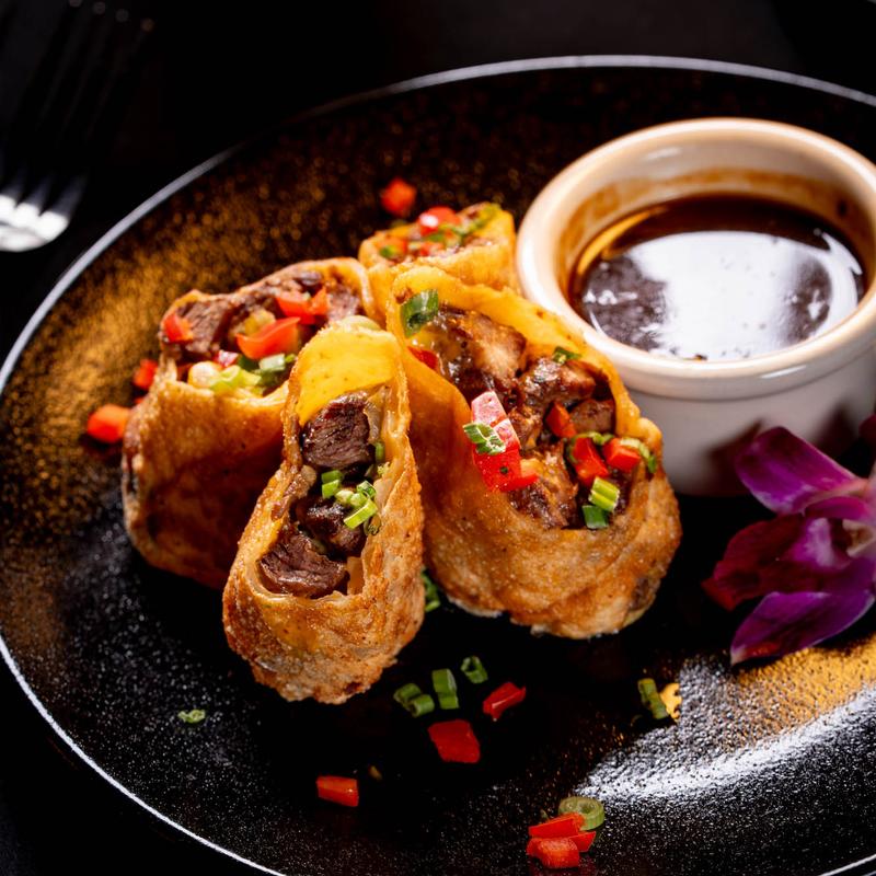 menu item 26 of 30, French Dip Egg Rolls
