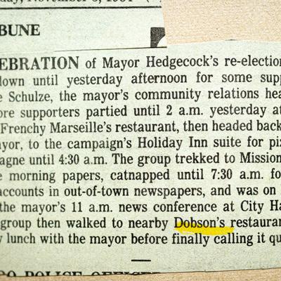 Highlighted Dobson's name in a partially visible text