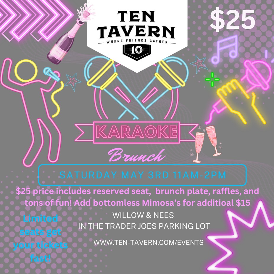 🎤 Karaoke Brunch at Ten Tavern! 🎤 event photo