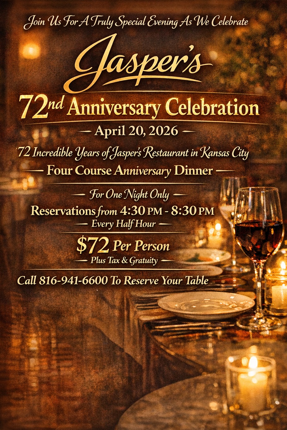 Jasper’s 72nd Anniversary! event photo