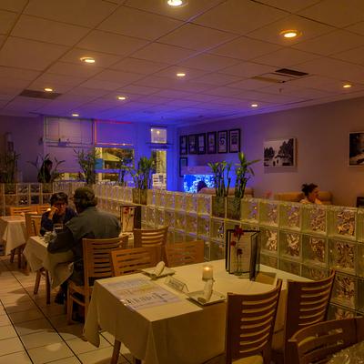 Interior seating space.