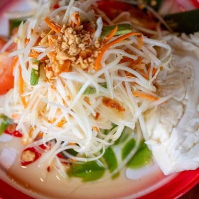 Green papaya salad.