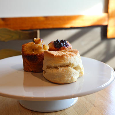 Pastry with fruit closeup