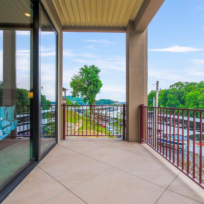A balcony with the iron railing.