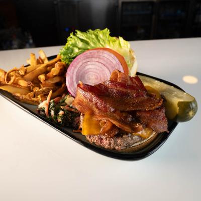 The lucky burger, served.