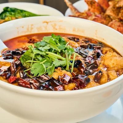Braised Fish or Beef in Red Chili Oil.