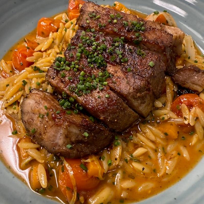 Harissa Brown Butter Glazed Pork photo