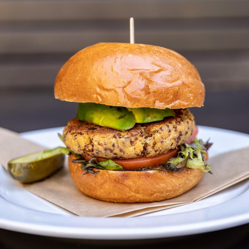 Cauliflower & Red Quinoa Burger (DF, V) photo