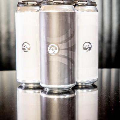 Beer cans with the company logo.