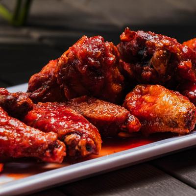 Hot chicken wings.