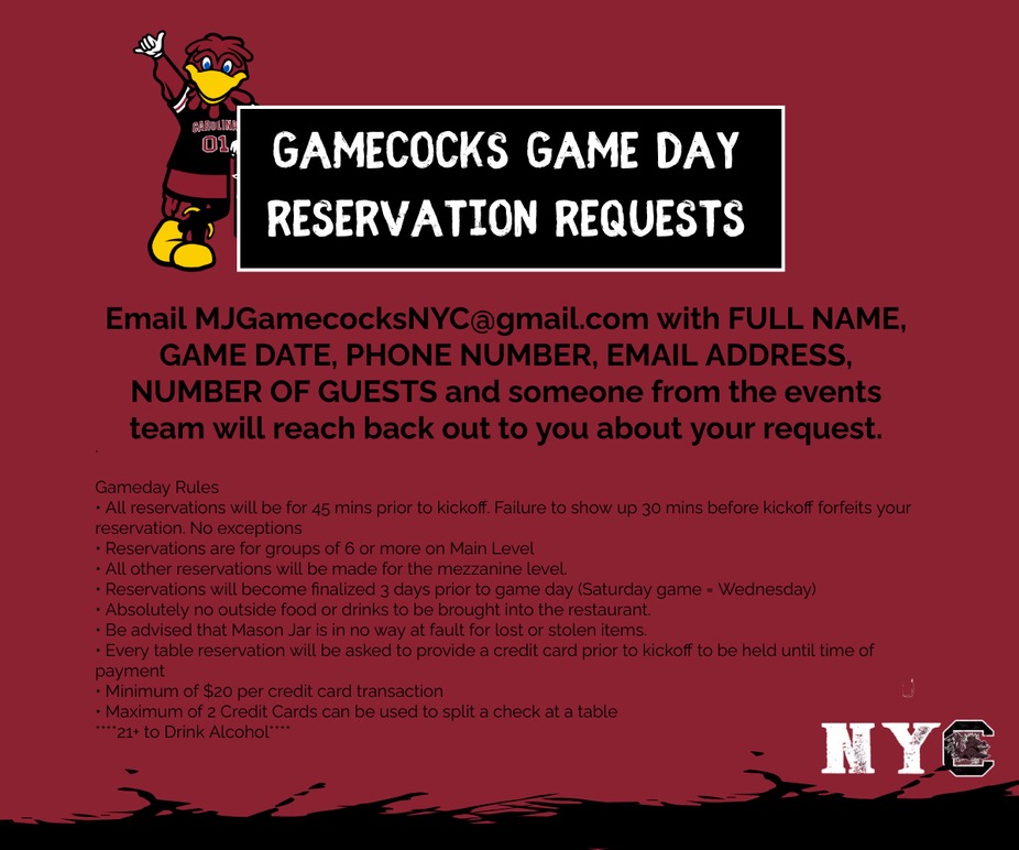 Gamecocks Reservations event photo