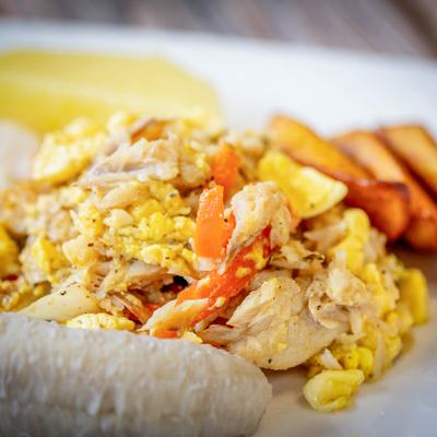 Ackee and saltfish.