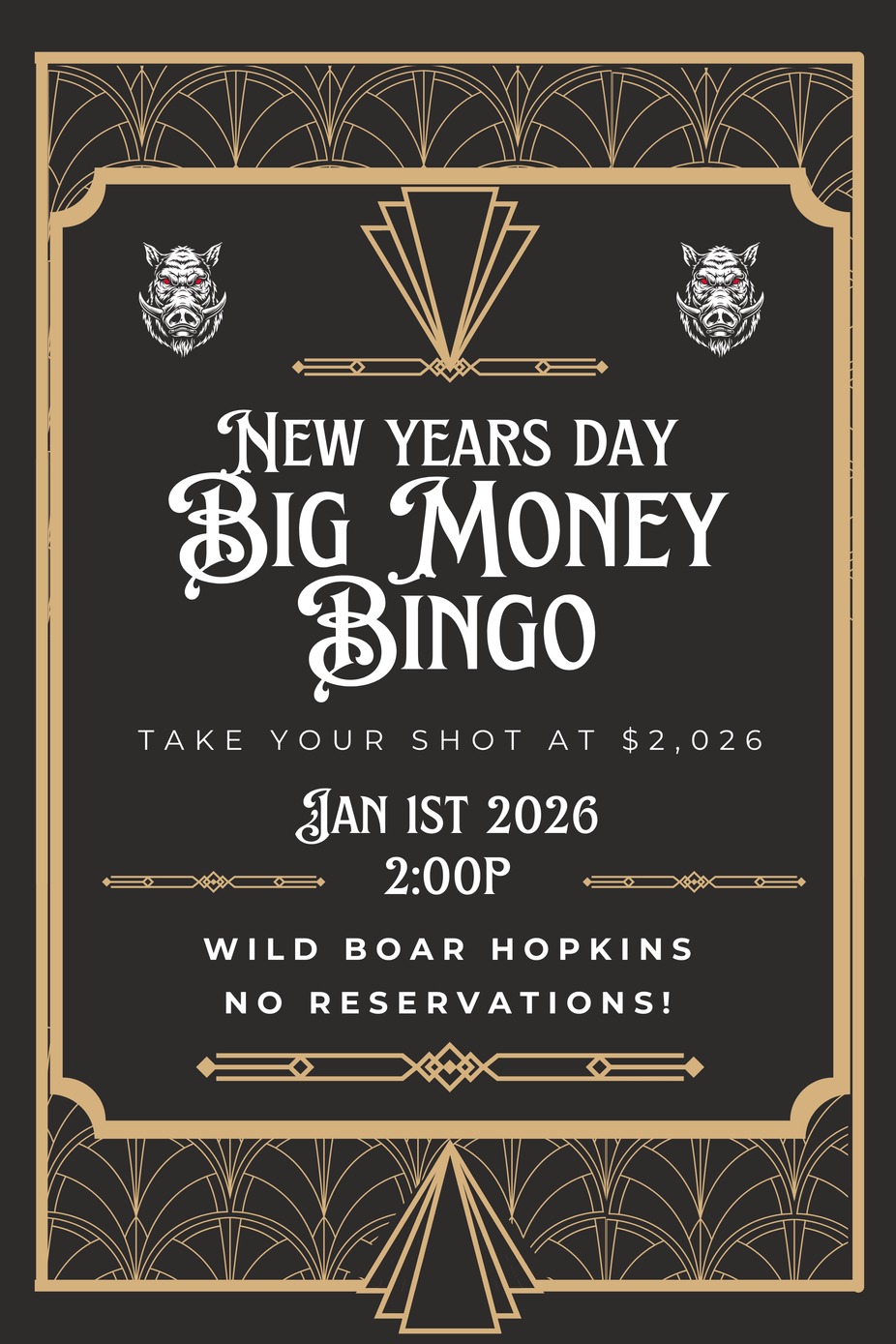New Years Day MEGA Bingo event photo