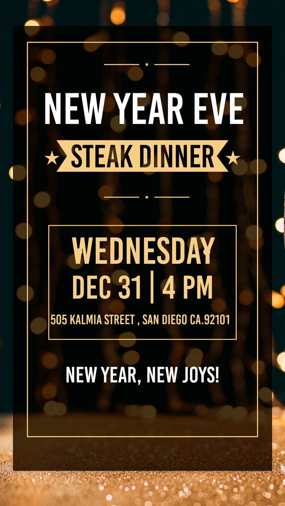 New Years Steak Dinner event photo