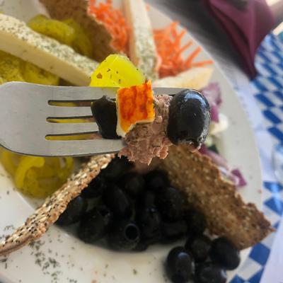 Liverwurst and Munster Cheese Platter