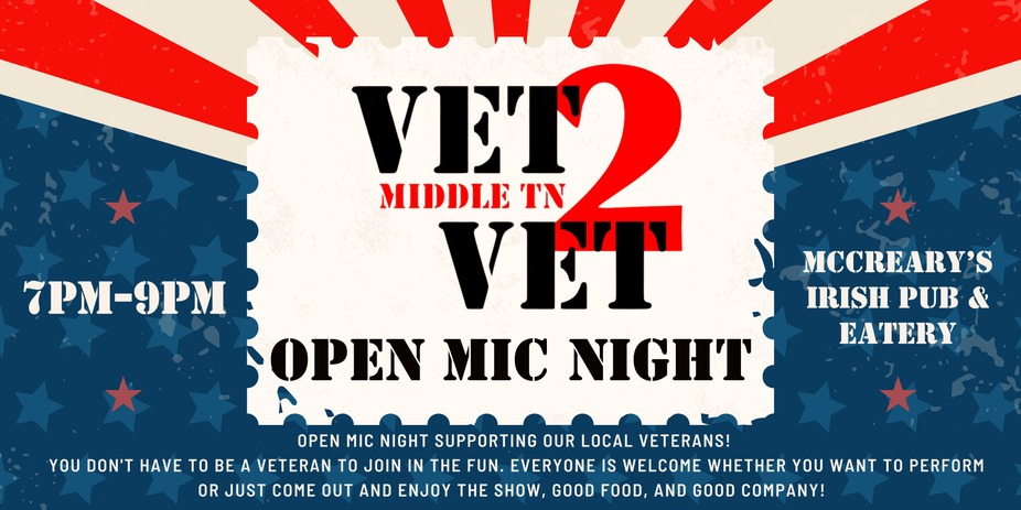 OPEN MIC NIGHT | VET2VET MIDDLE TN event photo