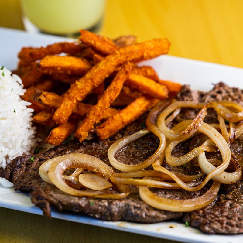 Steak with Onions photo