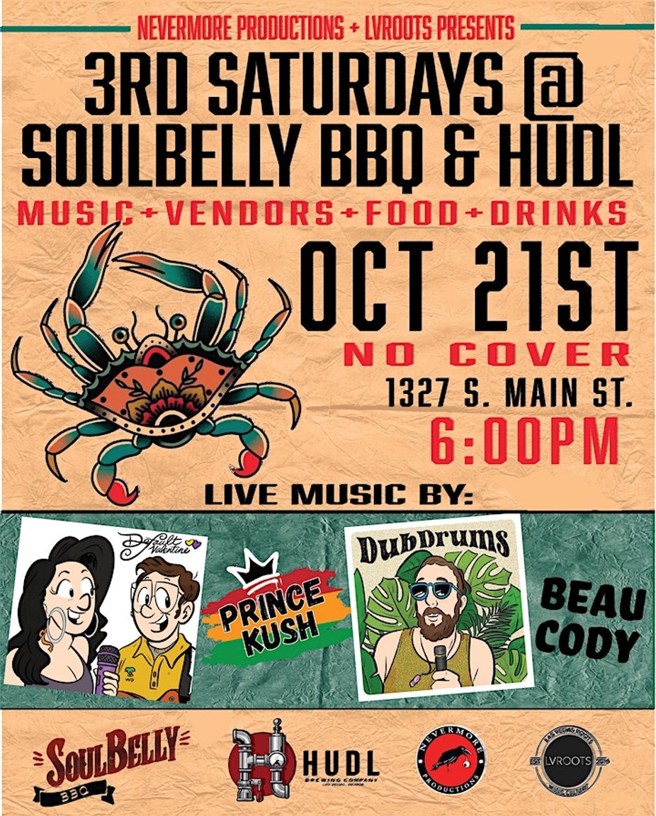 3rd Saturdays with Soulbelly & HUDL Brewing event photo