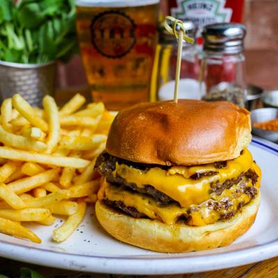 Double stack Cheeseburger photo