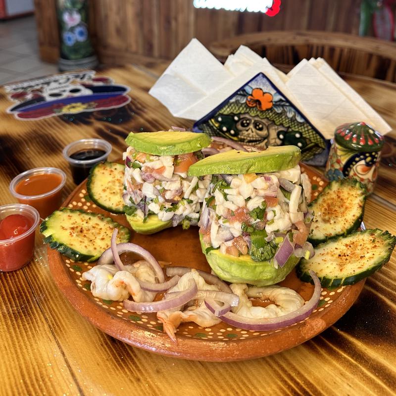 Filled avocado photo