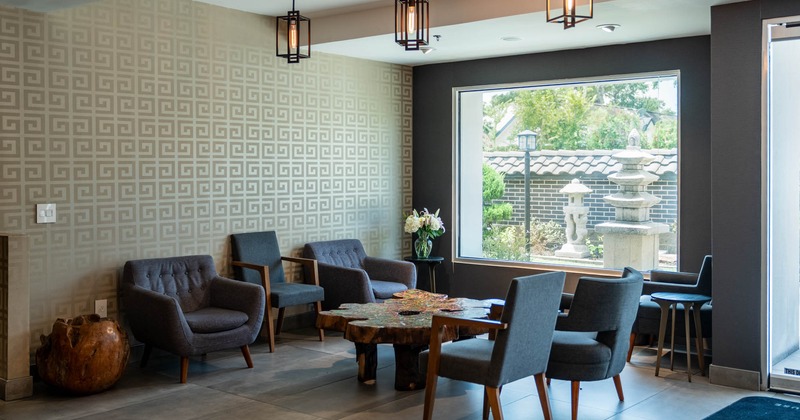 Lounge area, armchairs and coffee table