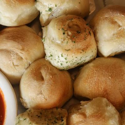 Garlic bread rolls.