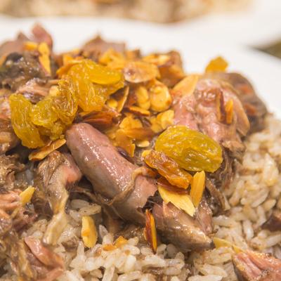 Detail of food in the plate