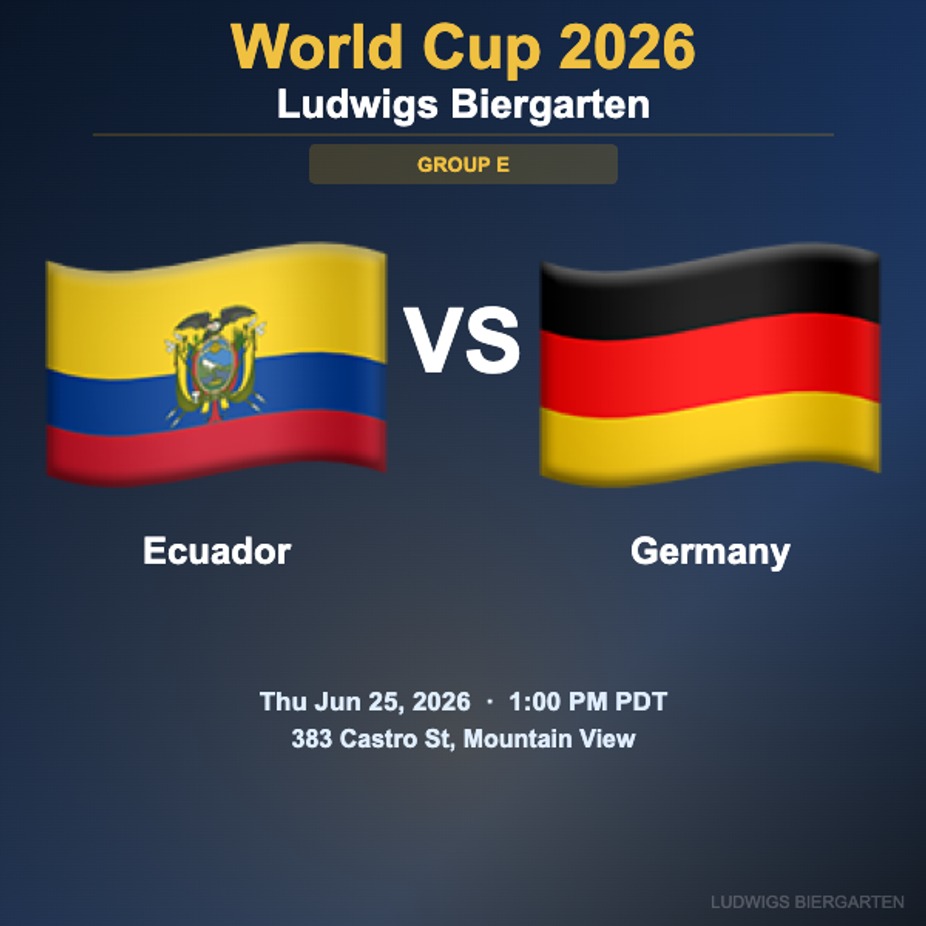 World Cup 2026: Ecuador vs Germany | Group E event photo